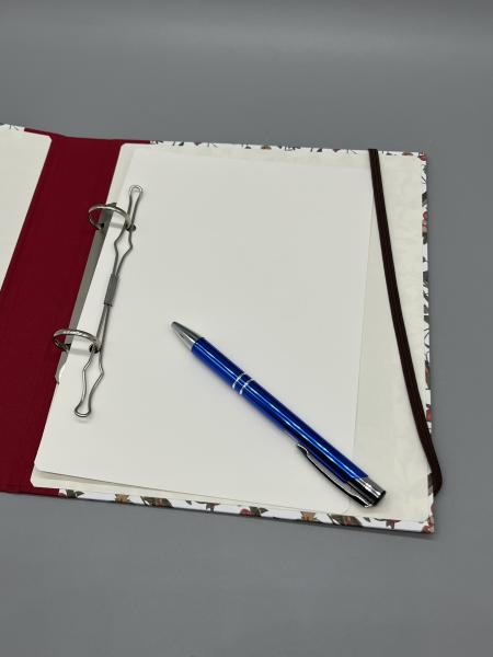 Ringbuch Planer A5 Innenseite Deckblatt Stift rot